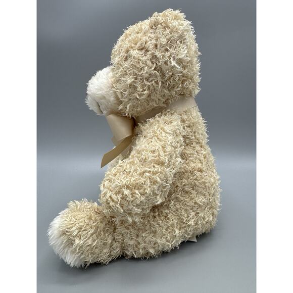 Burton + Burton Teddy Bear Plush Blonde Tan Beige 8.5 Inch Stuffed Animal Fluffy - Picture 4 of 9